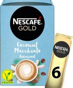 Nescafé Gold Coconut Macchiato Oploskoffie - 6 Doosjes à 6 Zakjes -Veilige Voedselwinkel 1005x1200