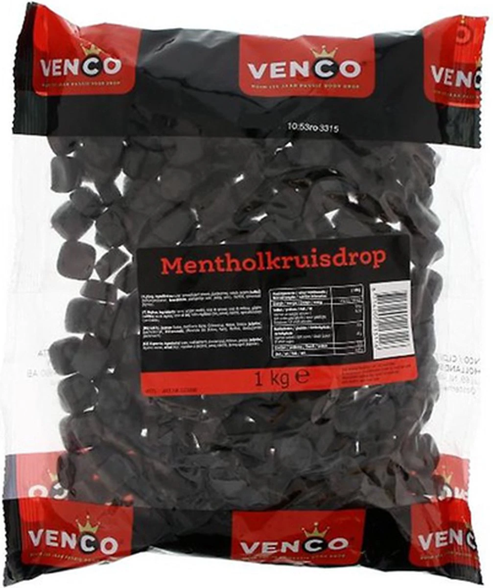 Venco Drop Mentholkruisjes - 1 Kilo 2 Venco Drop Mentholkruisjes - 1 Kilo