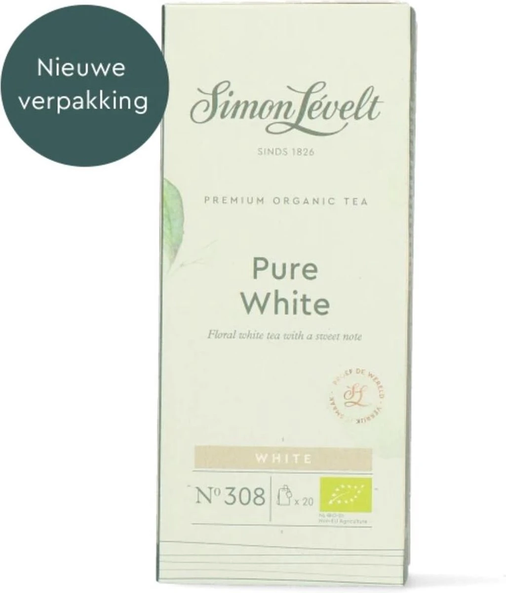 Simon Lévelt | Pure White Premium Organic Tea - 20 Theezakjes 4 Simon Lévelt | Pure White Premium Organic Tea - 20 Theezakjes - Afbeelding 2