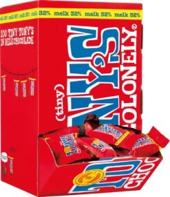 Tony's Chocolonely Tiny Tony's Melk Chocolade - Melkchocolade - 900 Gram - 100 Stuks - Belgische Fairtrade Chocolade -Veilige Voedselwinkel 1040x1200