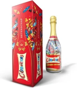"Beterschap" Celebrations Fles In Giftbox - 312 Gram Smaken Mix - Chocolade Cadeau