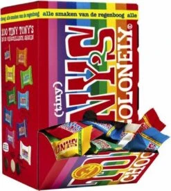 Tony's Chocolonely Tiny Tony's Chocolade Mix - Mix Van 10 Chocoladesmaken - 900 Gram - 100 Mini Chocolaatjes - Belgische Fairtrade Chocolade -Veilige Voedselwinkel 1075x1200