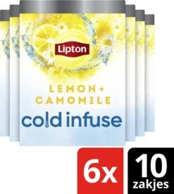 Lipton Cold Infuse Lemon & Camomile, Smaak Voor Koud Water Zonder Suiker En Calorieën - 6 X 10 Zakjes - NL-BIO-01 -Veilige Voedselwinkel 1077x1200 2