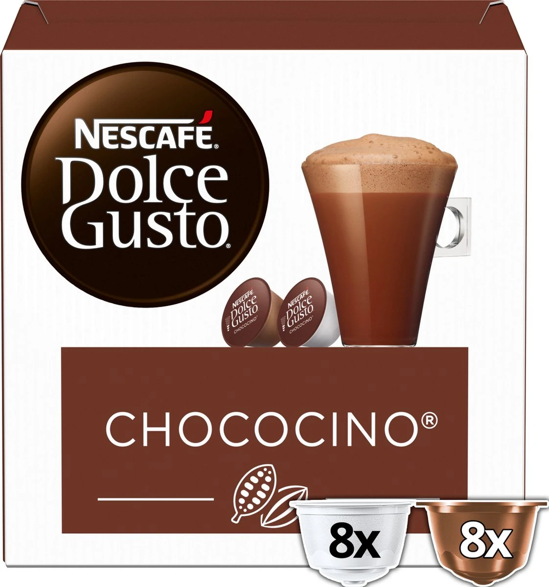 Nescafé Dolce Gusto Chococino Capsules - Chocolademelk - 48 Cups 4 Nescafé Dolce Gusto Chococino Capsules - Chocolademelk - 48 Cups - Afbeelding 2