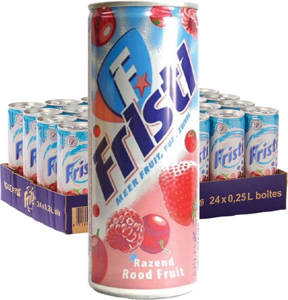 Fristi Yoghurtdrank In Blik | Rood Fruit (pak 24 X 250 Milliliter) 3 Fristi Yoghurtdrank In Blik | Rood Fruit (pak 24 X 250 Milliliter)