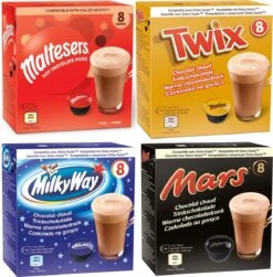 Proefpakket Mars Twix Milky Way Maltesers Warme Chocolade Dolce Gusto 4x8 Stuks