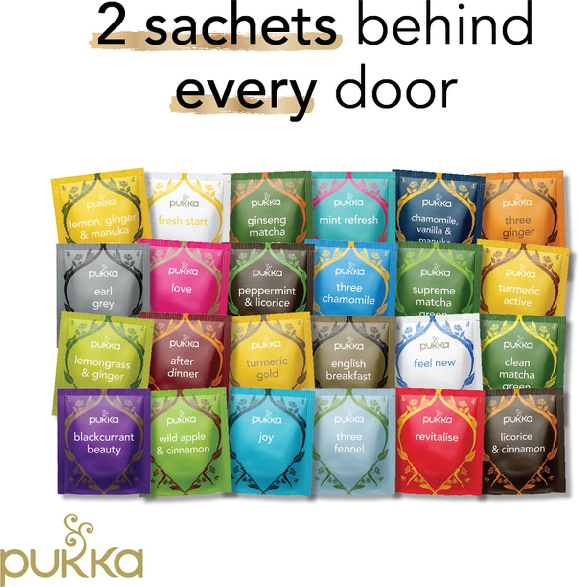 Pukka Thee Hardcover Biologische Kerst Adventskalender 2022, Perfect Als Kerstcadeau - 48 Zakjes - 1 Kalender 6 Pukka Thee Hardcover Biologische Kerst Adventskalender 2022, Perfect Als Kerstcadeau - 48 Zakjes - 1 Kalender - Afbeelding 4