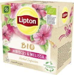 Lipton Hibiscus & Melissa Kruidenthee, Met De Zoete Smaak Van Hibiscus En De Frisse Smaak Van Melissa - 4 X 20 Zakjes - PL-EKO-03 -Veilige Voedselwinkel 1188x1200 20