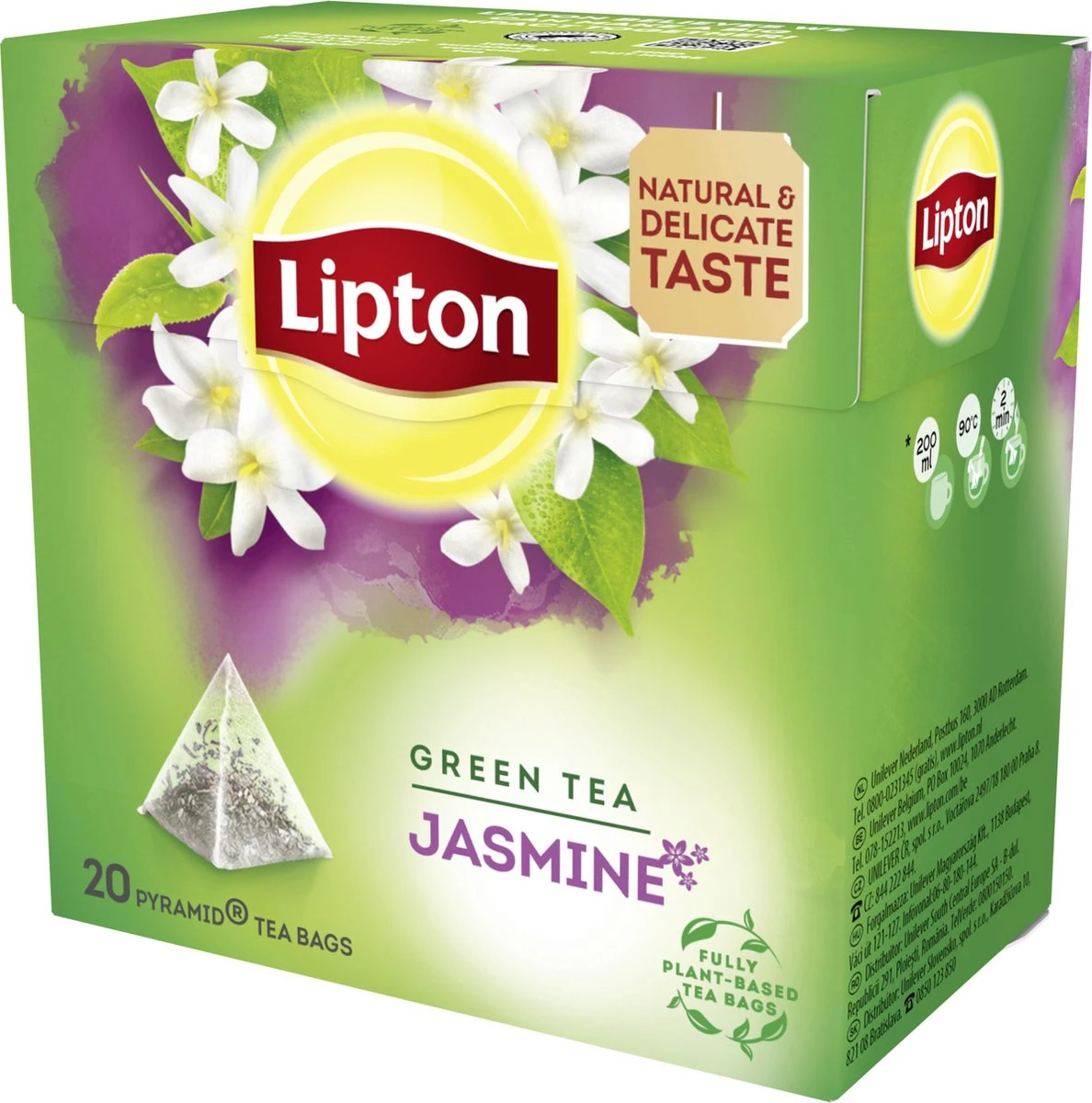 Lipton Jasmijn Groene Thee, Met Een Kruidige, Zachte Smaak En Lichte, Bloemige Afdronk - 4 X 20 Zakjes - PL-EKO-03 4 Lipton Jasmijn Groene Thee, Met Een Kruidige, Zachte Smaak En Lichte, Bloemige Afdronk - 4 X 20 Zakjes - PL-EKO-03 - Afbeelding 2
