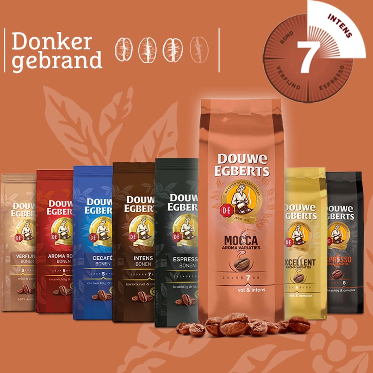 Douwe Egberts Mocca Koffiebonen - 4 X 500 Gram 12 Douwe Egberts Mocca Koffiebonen - 4 X 500 Gram - Afbeelding 10
