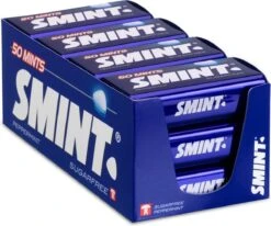 Smint XL Peppermint Pepermunt Snoep - Verfrissing - Suikervrij - 12 Blikjes -Veilige Voedselwinkel 1200x1002