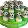 Snoeptaart - Voetbaltaart - Groen - Kinderfeestje - Uitdeelcadeau - 30 Traktaties - In Cadeauverpakking Met Gekleurd Krullint