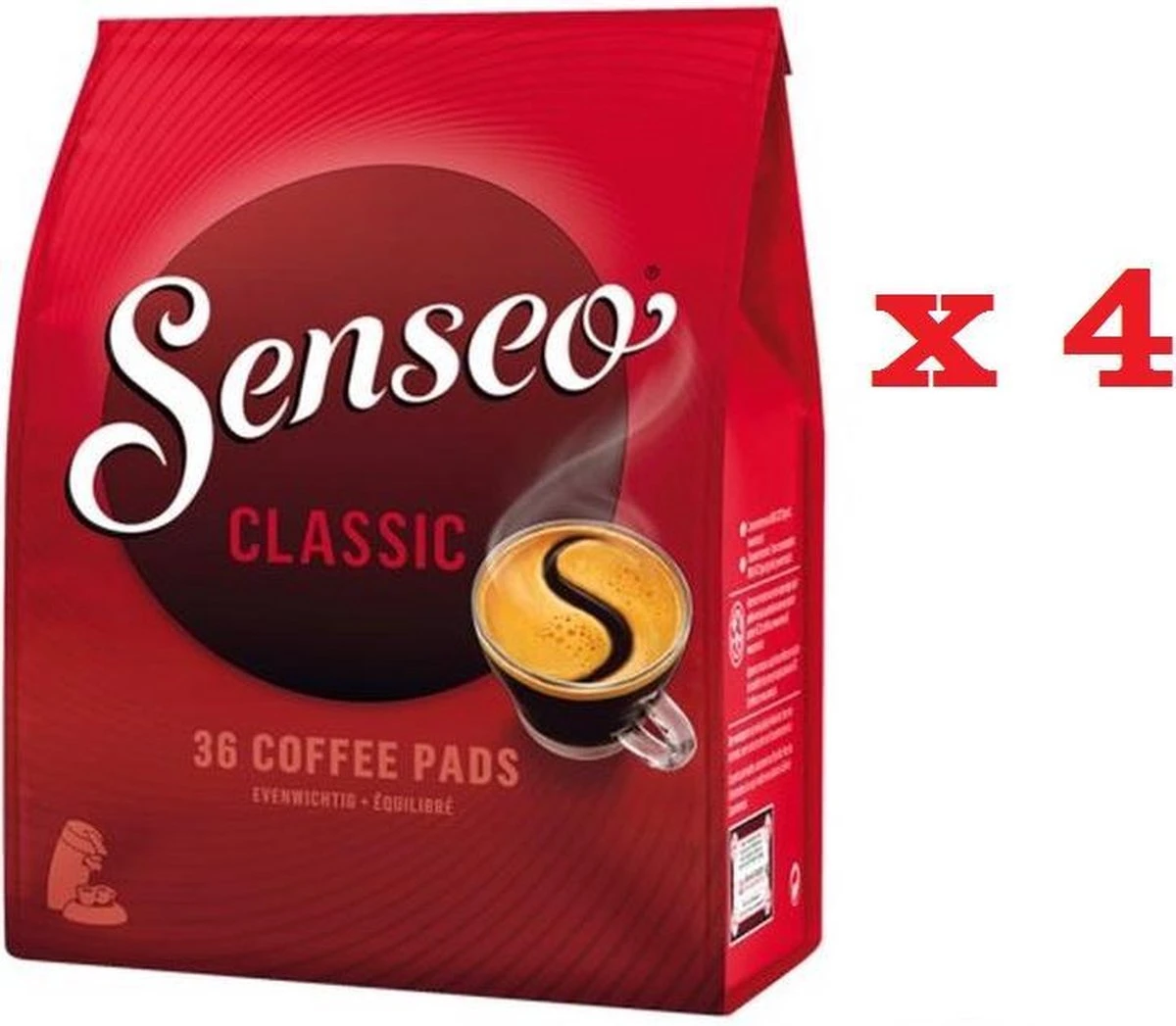 Senseo Base Classic Koffiepads - 4 X 36 Pads 3 Senseo Base Classic Koffiepads - 4 X 36 Pads