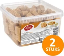 Lonka Fudge Vanille Blokjes 2 X 2 Kg - Fudge Vanille - Glutenvrij - Tub