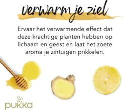 Pukka Lemon Ginger & Manuka Honey Thee, Met Gember, Citroen En Honing - 4 X 20 Zakjes - GB-BIO-05 -Veilige Voedselwinkel 1200x1062