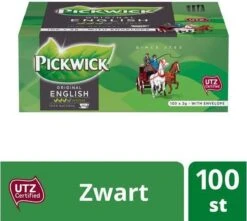 Merkloos Thee Pickwick Engelse Melange 100x2gr Met Envelop -Veilige Voedselwinkel 1200x1073 1