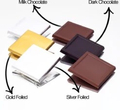 Merkloos Melkchocolade Met Goudfolie, 1 Kg Pak (145 Stuks), 7 Gr Napolitaanse Chocolade, Chocoladecadeau Voor Bruiloft, Babyshower, Speciale Evenementen