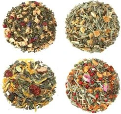 Merkloos Theeselectie Kruidenthee - Losse Thee Proefpakket - Losse Kruidenthee - Verse Thee - 4 X 25 Gram