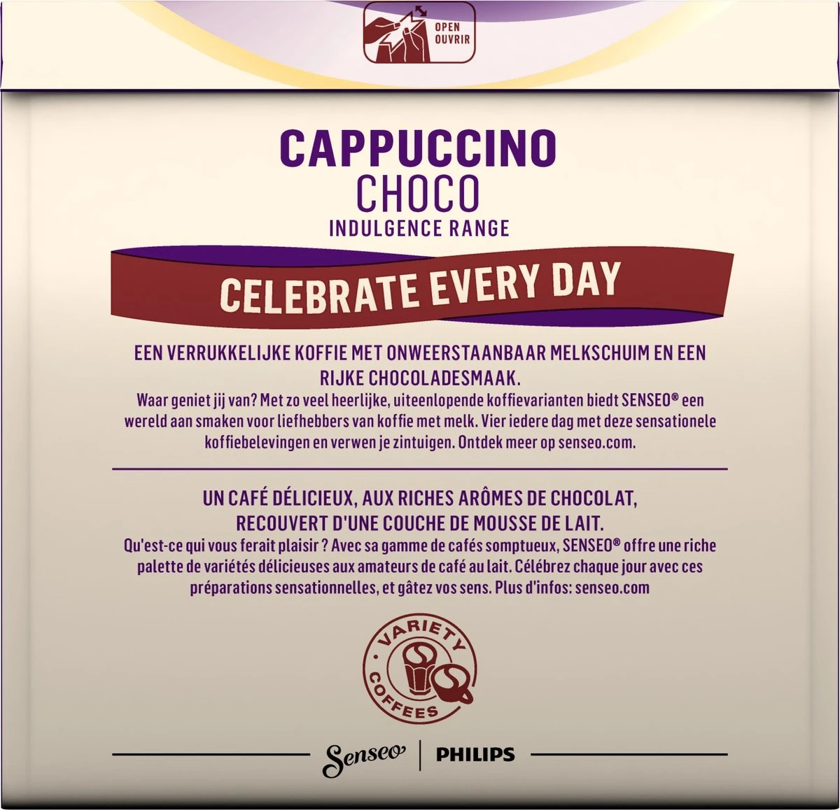 Senseo Cappuccino Choco Koffiepads - 2/9 Intensiteit - 4 X 8 Pads 4 Senseo Cappuccino Choco Koffiepads - 2/9 Intensiteit - 4 X 8 Pads - Afbeelding 2