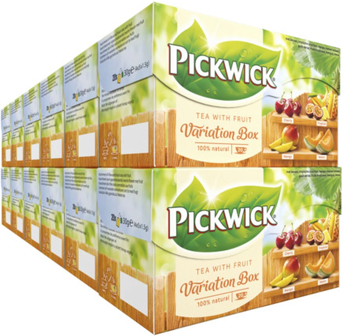 Pickwick Fruit Thee Variatie Oranje - 12 X 20 Zakjes 3 Pickwick Fruit Thee Variatie Oranje - 12 X 20 Zakjes