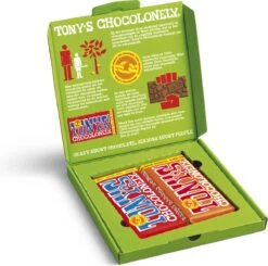 Tony's Chocolonely Geschenkdoos Sterkte! - Belgische Fairtrade Chocolade - Melk Chocolade Repen - Beterschap Cadeau - 2 X 180 Gram 11 Tony's Chocolonely Geschenkdoos Sterkte! - Belgische Fairtrade Chocolade - Melk Chocolade Repen - Beterschap Cadeau - 2 X 180 Gram -Veilige Voedselwinkel 1200x1189
