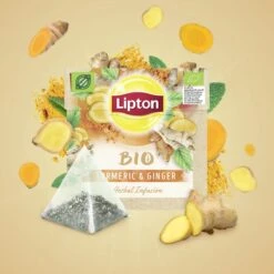 Lipton Turmeric & Ginger Kruidenthee, Met De Vurige, Verwarmende Smaak Van Gember En Kurkuma - 4 X 20 Zakjes - PL-EKO-03 -Veilige Voedselwinkel 1200x1200 126