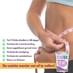 TeaTox™ 28 Dagen Afvallen Detox - Thee - Detox + E-book 30 Recepten -Veilige Voedselwinkel 1200x1200 200