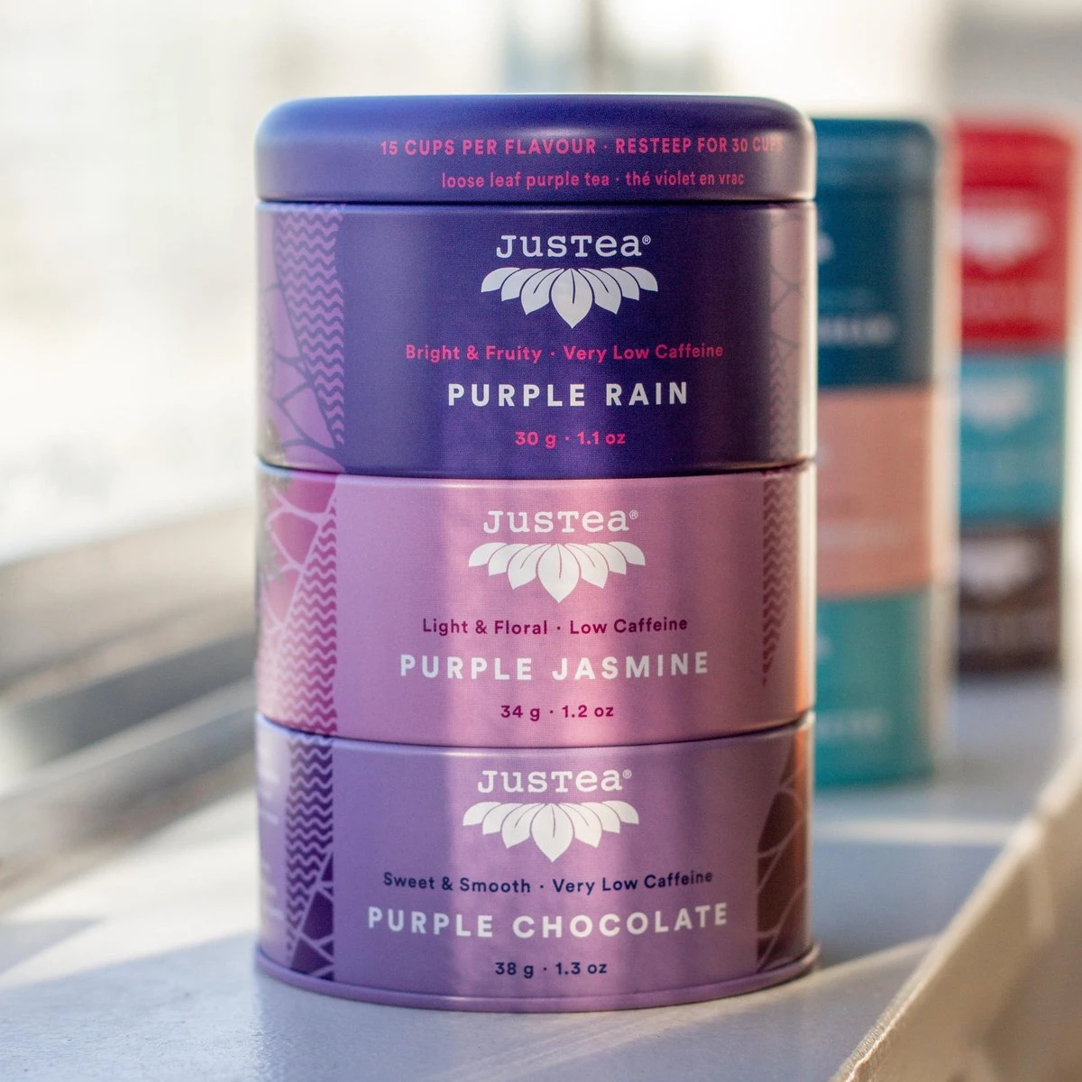 Trio Purple Tea-Justea-Biologisch-Losse Thee-Paarse Thee-Theekado 7 Trio Purple Tea-Justea-Biologisch-Losse Thee-Paarse Thee-Theekado - Afbeelding 5