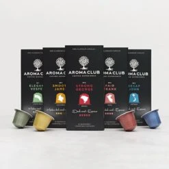 Aroma Club - Proefpakket Nespresso Compatible Capsules (100 St.) - 5 Smaken - Espresso & Lungo - 100% Aluminium Koffiecups -Veilige Voedselwinkel 1200x1200 331