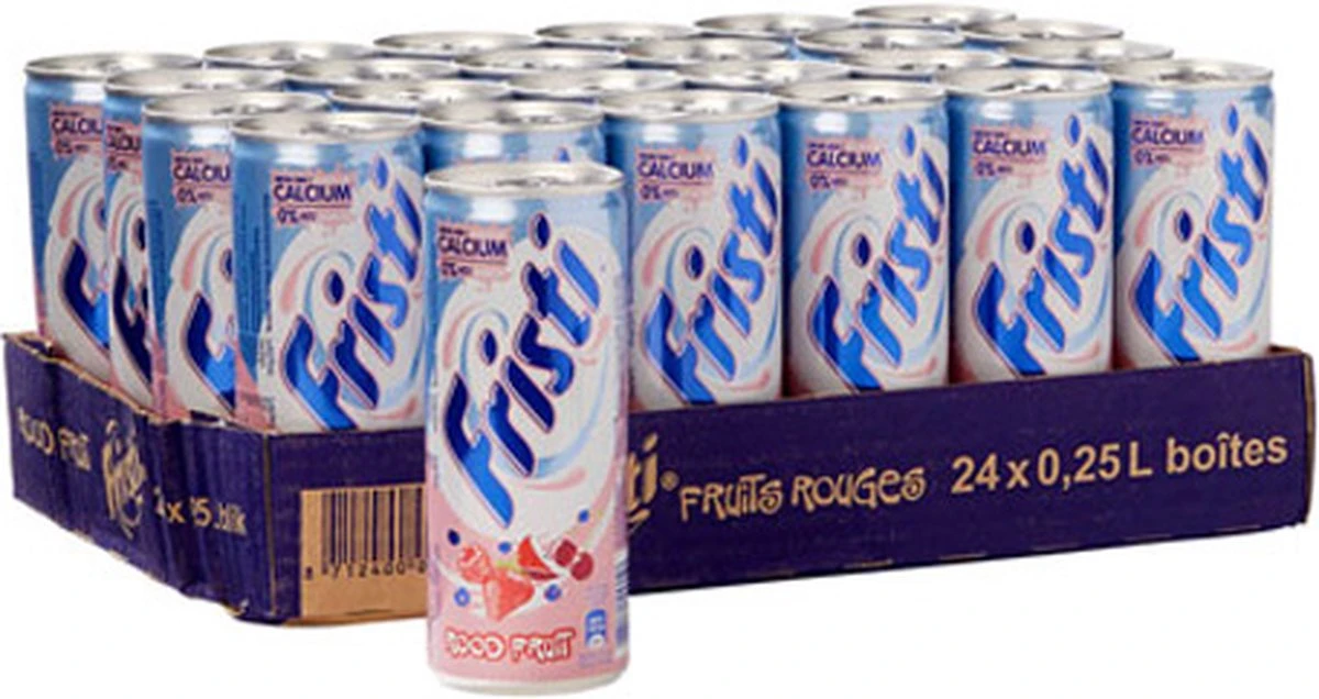 Fristi Yoghurtdrank In Blik | Rood Fruit (pak 24 X 250 Milliliter) 5 Fristi Yoghurtdrank In Blik | Rood Fruit (pak 24 X 250 Milliliter) - Afbeelding 3