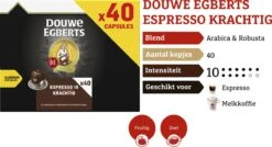 Douwe Egberts Espresso Krachtig (10) - 5 X 40 Koffiecups -Veilige Voedselwinkel 1200x653