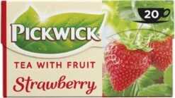 Pickwick Aardbei Fruit Thee - 12 X 20 Zakjes -Veilige Voedselwinkel 1200x677 1