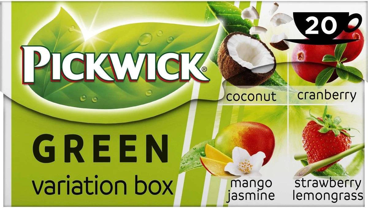Pickwick Groene Thee Variatiebox - 12 X 20 Zakjes 6 Pickwick Groene Thee Variatiebox - 12 X 20 Zakjes - Afbeelding 4