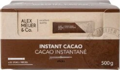 Instant Cacao Sticks Grote Doos 25 Zakjes 20 Gram Alex Meijer -Veilige Voedselwinkel 1200x706