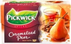 Pickwick Spices Caramelised Pear Zwarte Thee - 12 X 20 Zakjes -Veilige Voedselwinkel 1200x746