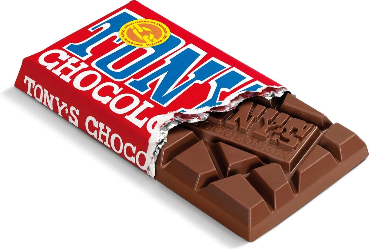 Tony's Chocolonely Melk Chocolade Reep - Melkchocolade Reep - 180 Gram 5 Tony's Chocolonely Melk Chocolade Reep - Melkchocolade Reep - 180 Gram - Afbeelding 3