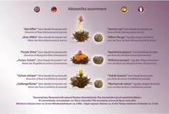 Creano Theebloemen Geschenkset Kadoverpakking Theebloemen En Glazen Theekan - Witte Theebloemen En Zwarte Theebloemen (6 Stuks) -Veilige Voedselwinkel 1200x810 4