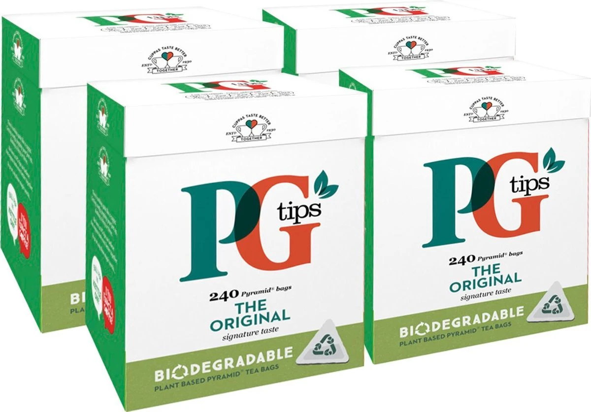 PG Tips | 100% Zwarte Thee | 4x 240 Zakjes | Extra Grote Verpakking 5 PG Tips | 100% Zwarte Thee | 4x 240 Zakjes | Extra Grote Verpakking - Afbeelding 3