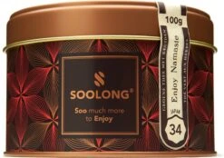 Soolong Enjoy Japan Nr34 Japanse Groene Thee - Fris & Licht Umami - Sencha, Citroengras & Lindebloesem - Duurzame Losse Thee - Premium Thee Uit Japan - Blik 20gram