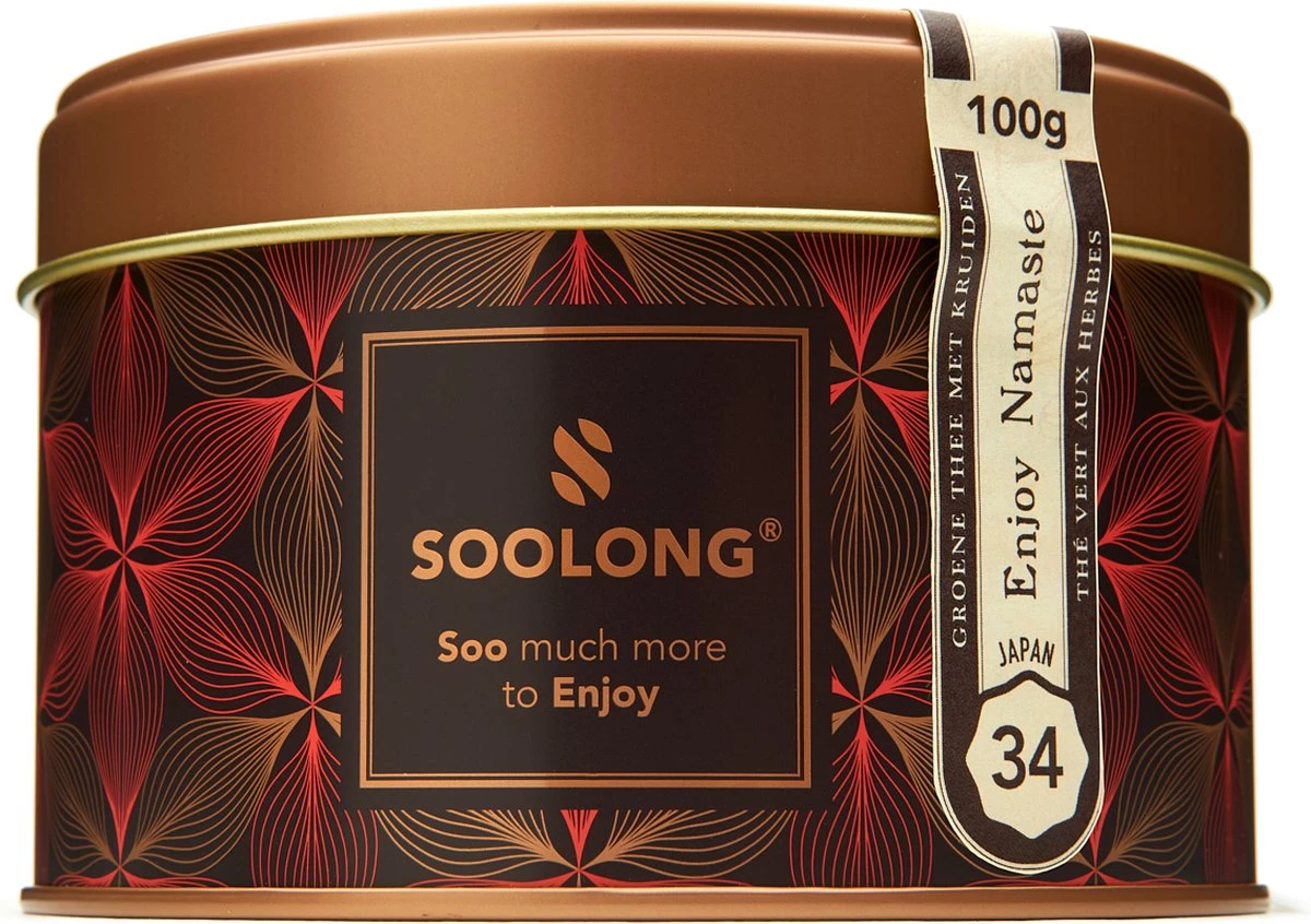 Soolong Enjoy Japan Nr34 Japanse Groene Thee - Fris & Licht Umami - Sencha, Citroengras & Lindebloesem - Duurzame Losse Thee - Premium Thee Uit Japan - Blik 20gram 3 Soolong Enjoy Japan Nr34 Japanse Groene Thee - Fris & Licht Umami - Sencha, Citroengras & Lindebloesem - Duurzame Losse Thee - Premium Thee Uit Japan - Blik 20gram