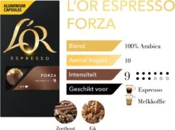 L'OR Espresso Forza Koffiecups - Intensiteit 9/12 - 10 X 10 Capsules 16 L'OR Espresso Forza Koffiecups - Intensiteit 9/12 - 10 X 10 Capsules -Veilige Voedselwinkel 1200x894 1