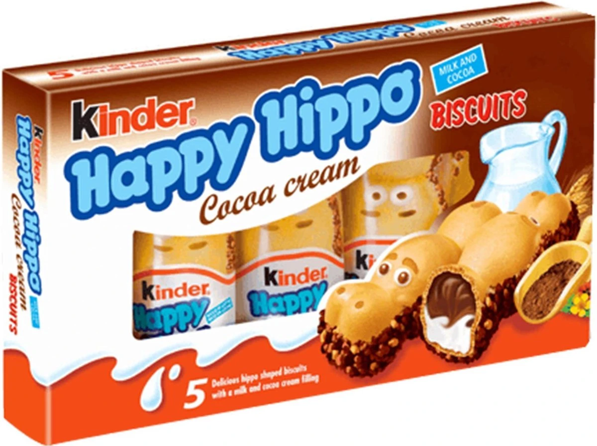 Chocolade Kinder Happy Hippo 10 X 5 Stuks 3 Chocolade Kinder Happy Hippo 10 X 5 Stuks