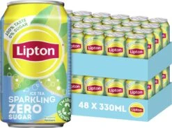 Lipton Ice Tea Sparkling Zero - 48 X 330 Ml - Ijsthee In Blik - Voordeelverpakking