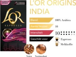 L'OR Espresso Origins India (10) - 10 X 10 Koffiecups 12 L'OR Espresso Origins India (10) - 10 X 10 Koffiecups -Veilige Voedselwinkel 1200x902 1