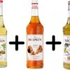 Monin Koffiesiroop VOORDEELPACK Vanille 25cl + Hazelnut 25cl + Caramel 25cl Set 3 Flessen -Veilige Voedselwinkel 1200x926 1