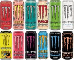Monster Energy Proefpakket 12 Verschillende Smaken 12x50 Cl