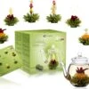 Theebloemen Geschenkset Groene Thee Met Fruitsmaken En Theepot (6 Stuks Theebloemen) -Veilige Voedselwinkel 1200x990 3