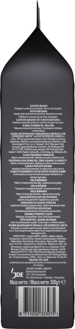 L'OR Espresso Onyx Koffiebonen (12) - 4 X 500 Gram -Veilige Voedselwinkel 273x1200