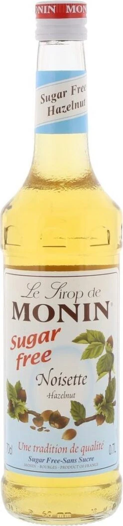 Monin Koffiesiroop Hazelnoot Suikervrij - 70 Cl