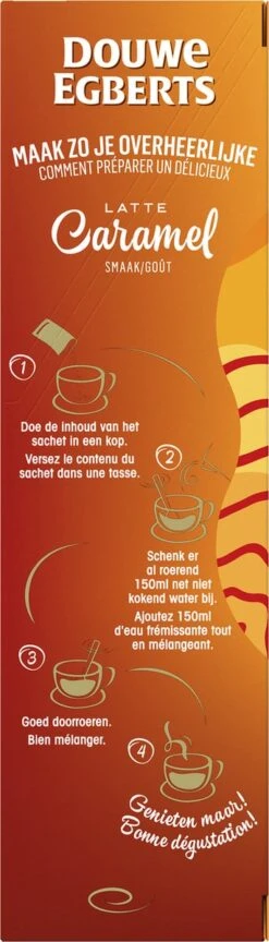Douwe Egberts Verwenkoffie Latte Caramel Oploskoffie - 5 X 8 Zakjes -Veilige Voedselwinkel 343x1200